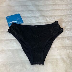 Cupshe Black Cutout High Waisted Bikini Bottoms Size: L NWOT